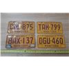 Image 1 : (4) 1976 Manitoba Licence Plates.