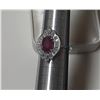 Image 1 : Ring Rhodium Plated St. Silver, 4.05gm - Ruby 1.6cts R 125 - Size 7.