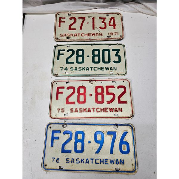 Vintage Sask License Plates