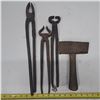 Image 1 : Set of vintage black smith tools