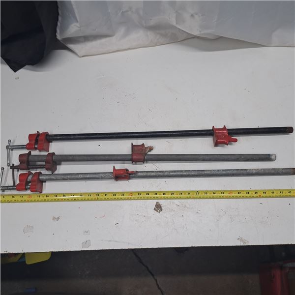 3 pipe clamps- 36"