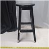 Image 1 : Black wooden stool- 25"H