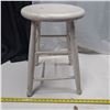 Image 1 : white wooden stool- 20"H