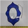 Image 1 : Vintage blue framed stained glass