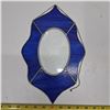 Image 2 : Vintage blue framed stained glass