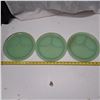 Image 1 : 3 fire king jadite plates with chips on all plates