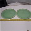 Image 2 : 3 fire king jadite plates with chips on all plates