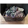 Image 1 : Braided basket full of Misc. Clothing items