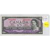 Image 1 : 1954 Modified Portrait $10. Beattie-Coyne signatures. W/D Prefix. BC-40a. VF-20.
