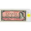 Image 1 : 1954 $2 Replacement Note. Modified Portrait. Bouey-Rasminsky signatures. *A/B Replacement Prefix. BC