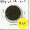 Image 1 : 1884 Canadian Victorian Large Cent. VF-20.