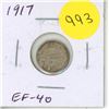 Image 1 : Canadian 1917 Silver 5 Cents. EF-40.