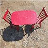 Image 1 : Small red table with chairs- 26" by 20"H