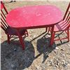 Image 2 : Small red table with chairs- 26" by 20"H