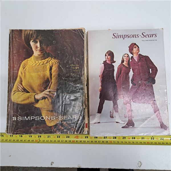 2 simpsons sears catalogs fall and winter- 1966-1967