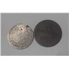 Image 1 : 1778 Spanish 2 Reales Silver Coin (Charles III) and 1822 Italian 1 Centesimo Coin./