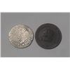 Image 2 : 1778 Spanish 2 Reales Silver Coin (Charles III) and 1822 Italian 1 Centesimo Coin./