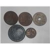 Image 1 : 1870 Belgium 2 Cents, 1835 Belgium 2 Cents, 1905 Belgium 10 Cents, 1941 Dutch 25 Cents - Zinc - Worl