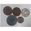 Image 2 : 1870 Belgium 2 Cents, 1835 Belgium 2 Cents, 1905 Belgium 10 Cents, 1941 Dutch 25 Cents - Zinc - Worl