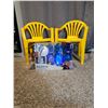 Image 2 : Assortment of Kids Things. Two Yellow Resin Chairs, Mini Mouse 'Ice Cream' Race Track Set with track
