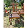 Image 2 : Set of Six Antique Wooden Chairs (5 Standard and 1 Captains) all in original condition.