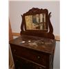 Image 2 : Antique Four Drawer Dresser, great project piece 29.5" wide x 70.5" tall with Mirror