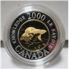 Image 2 : 2000 sterling proof with 24k inner core with COA