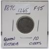 Image 1 : 1870 queen victoria 10 cents