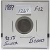 Image 1 : 1889 queen victoria 5 cents