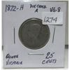 Image 1 : 1872-H die break A 25 cents