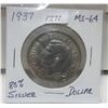Image 1 : 1937 high grade silver dollar
