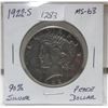Image 1 : 1922-S 90% silver peace dollar