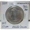 Image 1 : 1889 uncirculated morgan dollar