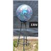 Image 1 : Wrought iron standing gazing ball. 30” high