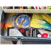 Image 5 : Vintage metal tackle box & contents.