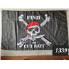 Image 1 : Boat Pirate flag. Scull & crossbones. 60” X 36”