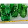 Image 3 : Vintage green glass vases.