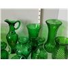 Image 4 : Vintage green glass vases.