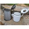 Image 2 : Group of old metal enamelware