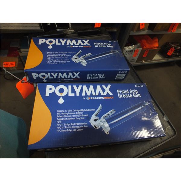 4 Pistol Grip Grease Guns