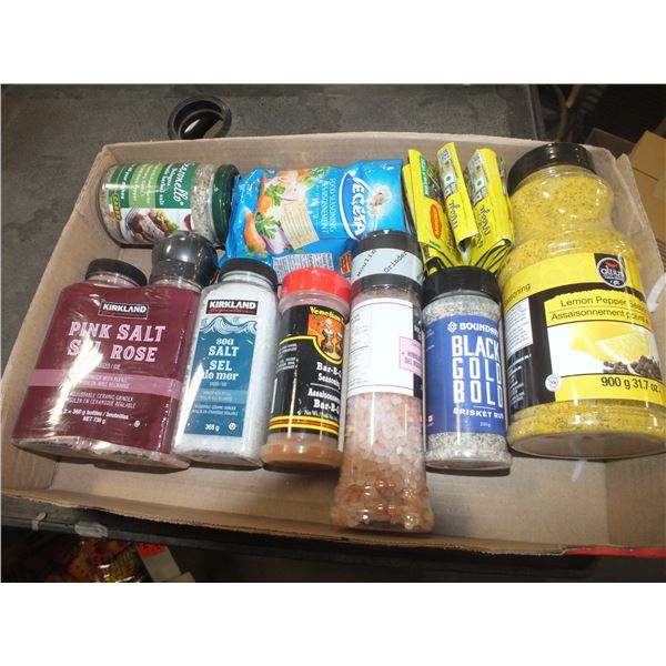 Box Of Assorted Cooking Spices