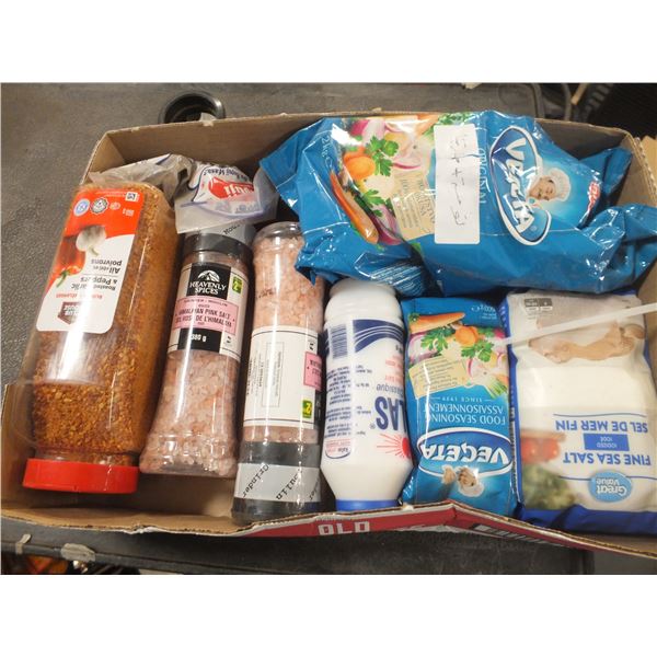 Box Of Assorted Cooking Spices