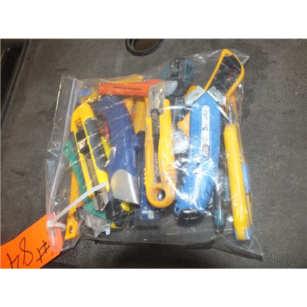 Bag Of Assorted Utility Knives