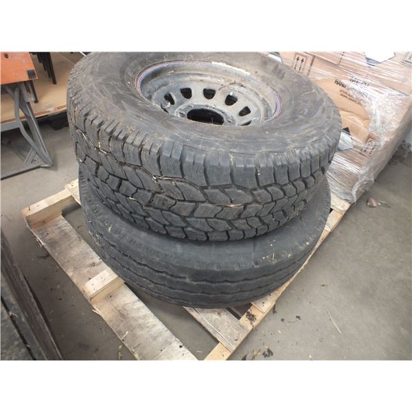 3 Large Tires & 4 Floor Matts