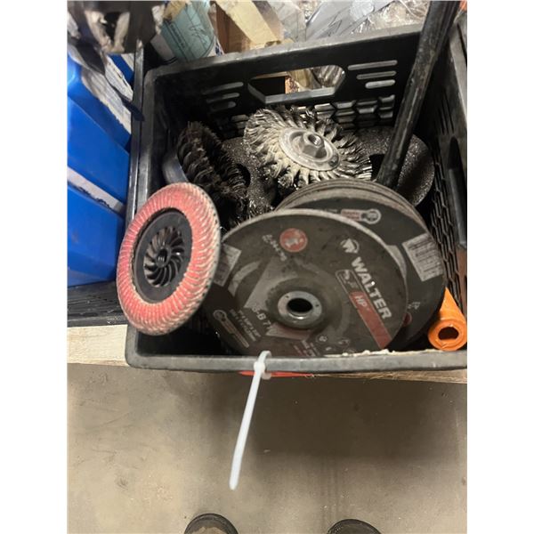 Milk Crate Assorted Grinding Disc's and Wheels