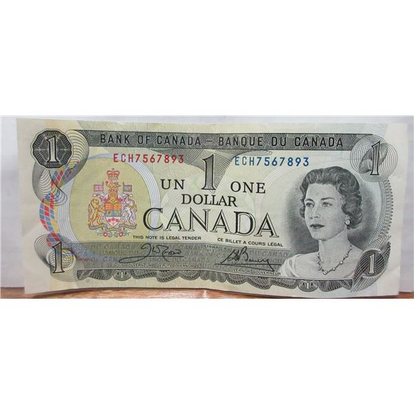 1973 canadian $1 bill- ECH7567893