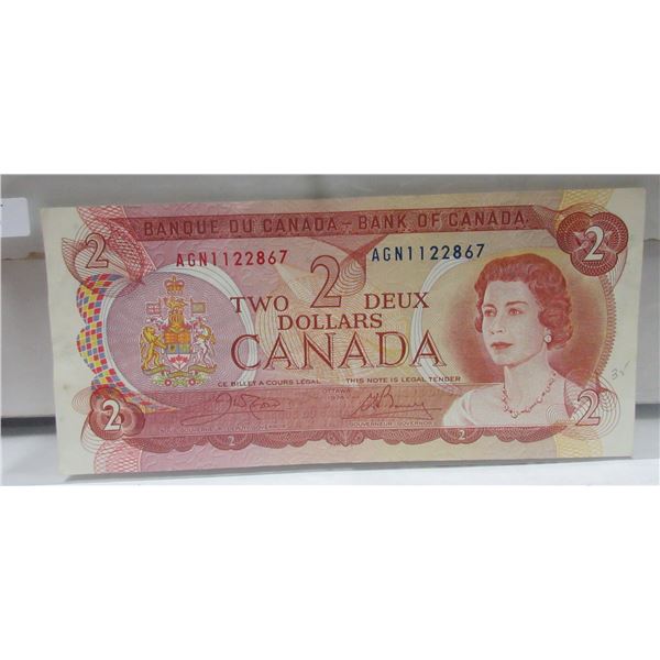 1974 canadian $2 bill- AGN 1122867