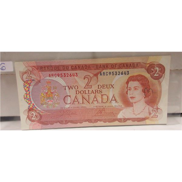 1974 canadian $2 bill-ARC 9532643