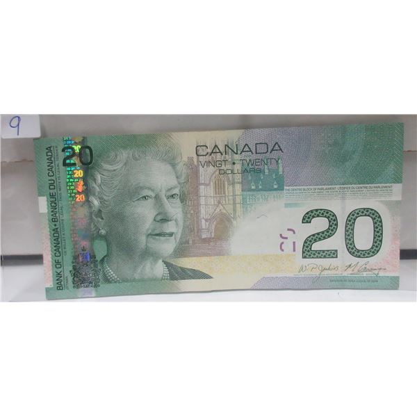2004 canadian $20 bill- EUS9337685