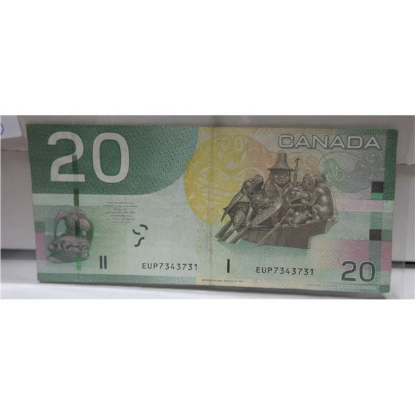 2004 canadian $20 bill- EUP 7343731